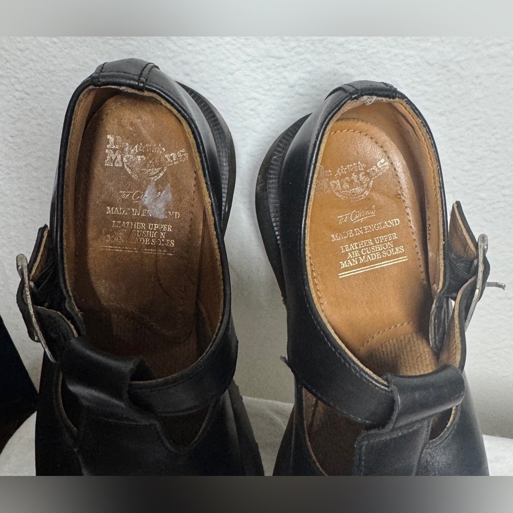 Vintage Dr. Martens 🇬🇧Made in England 8334 Chunky Platform Black Mary Janes US 7 - Picture 3 of 16